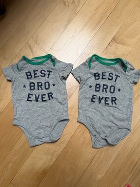 Two matching Baby GAP Onesies - Best Bro Ever - Size 6-12 Months